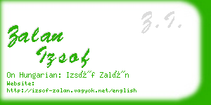 zalan izsof business card